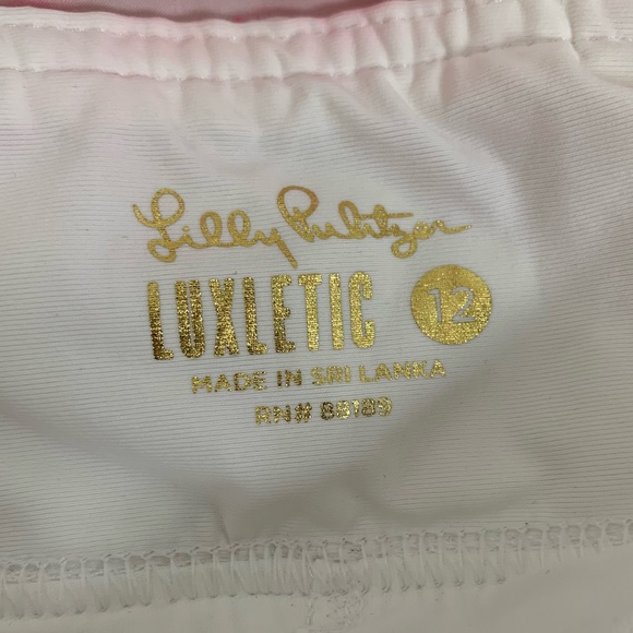 Lilly Pulitzer Luxletic Monica Skort Prosecco Pink Eyelet Size 12 UPF50 - Picture 3 of 14